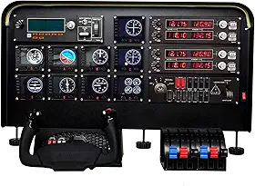 Meza Cockpit de Simulador de Voo – Kit profissional com suporte para volante/manche – Conjunto de montagem pré-cortado para simuladores de voo