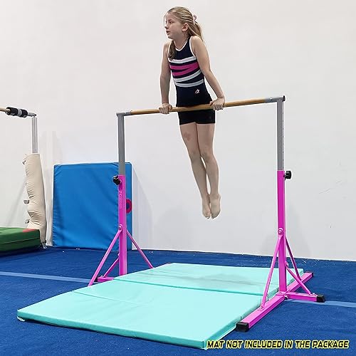 Miniatura 5 de FC FUNCHEER Gymnastics bar for Kids Ages 5-20, Gymnastic Training bar-Height 35.4" to 59"45" to 71", 5FT6FT Base Length -Gymnastics Equipment for