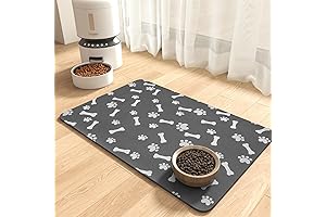 Absorbent Dog Mat for Food and Water: Stop Wet Messes under Dog Bowls