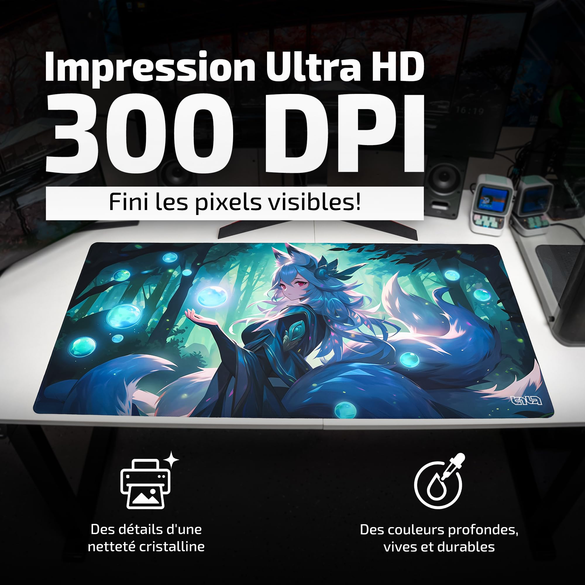Tilt Tapis de Souris XXL Gaming 1000x500 mm - Fox Sorceress