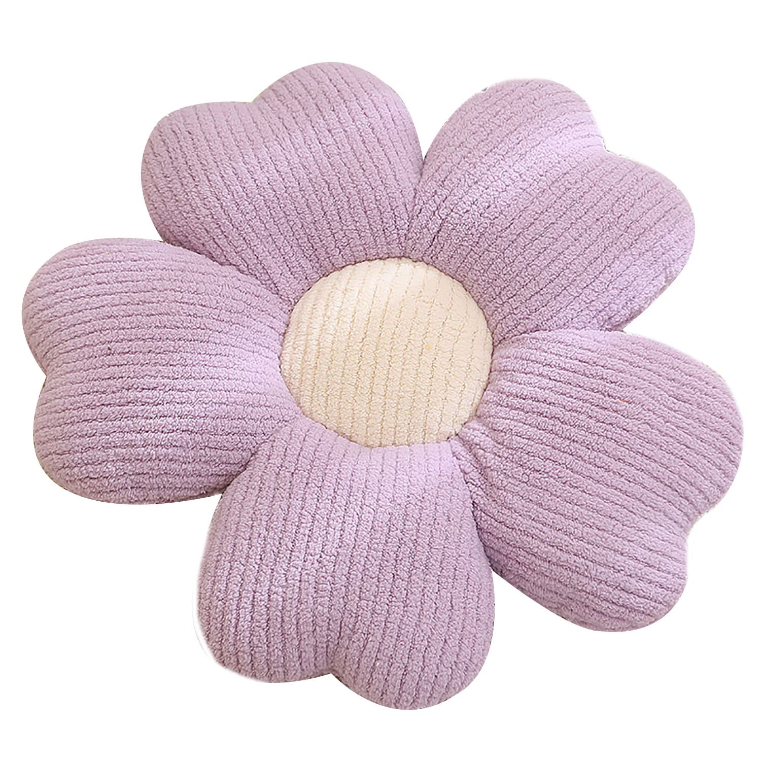HANDKEI Flower Shaped Cute Pillow, Flower Shaped Pillow, Cushion, Lovely Room Decoration and Plush Pillow for Bedroom Sofa Chair (Purple, 65 * 65)
