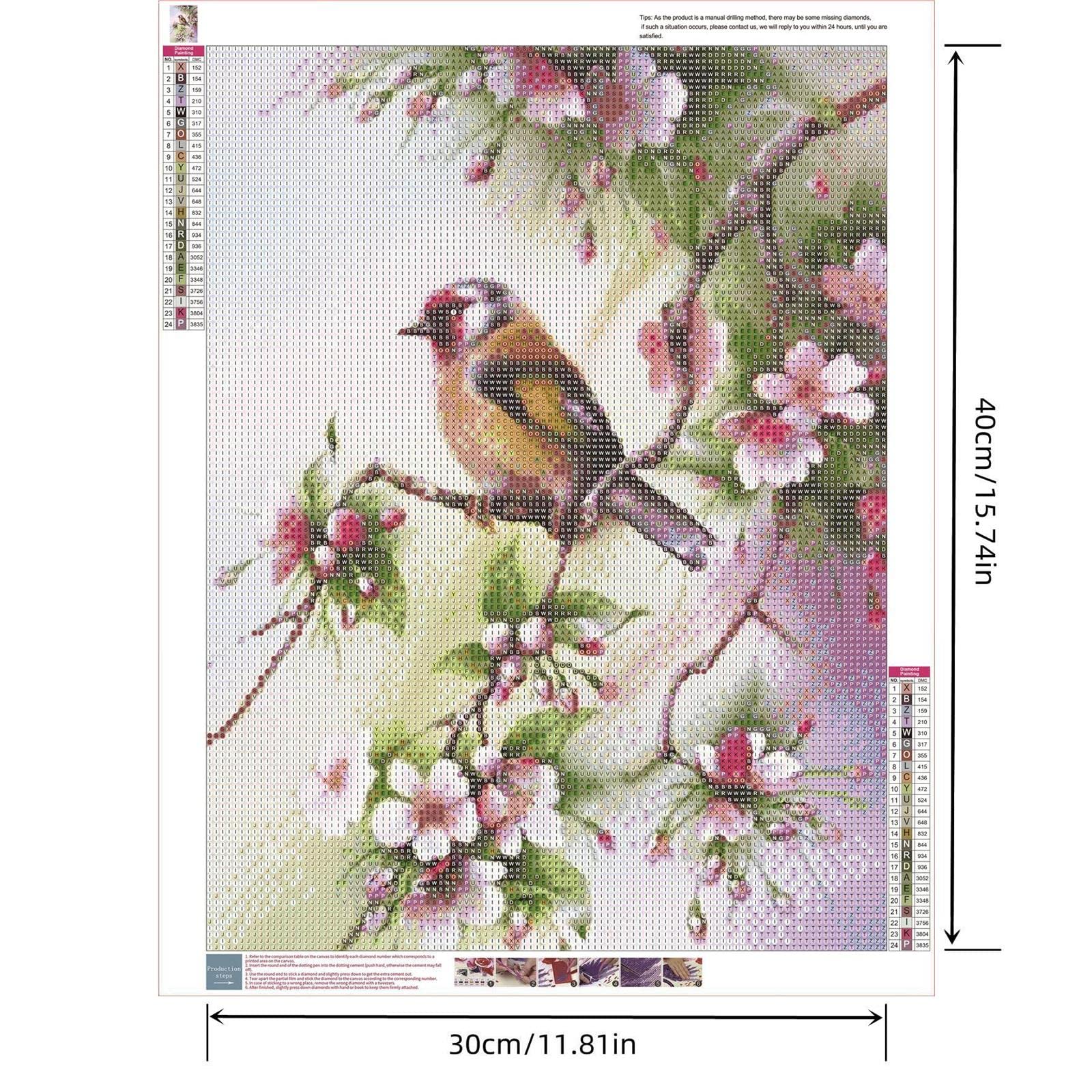 5D Diamond Painting Paysage De Fleurs,Diy Broderie Diamant Kit Complet,Peinture Diamant Pour