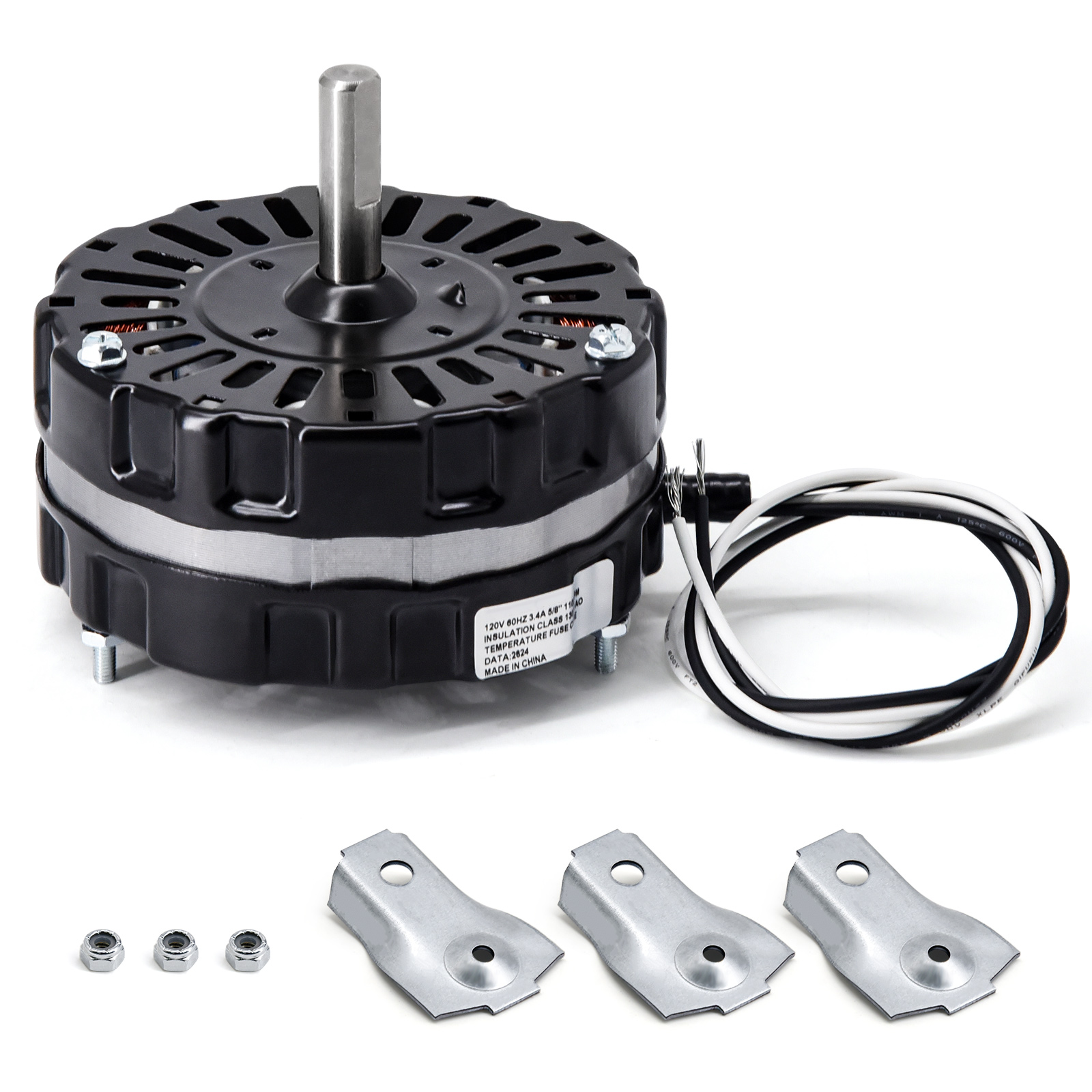 Image of Criditpid F0510B2944, F0510B2497 Power Vent Attic Fan Motor Replacement for Lomanco Lomancool 2000 & 1800 Series. 3.4 Aamps, 120 Volts, 1 /10HP, 1100RPM Motor.