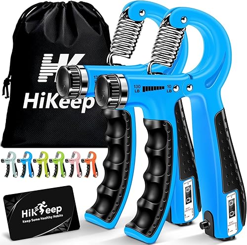 Entrenador de fuerza de agarre, versión extendida para todas las manos, fortalecedor de agarre ajustable, juego de 2