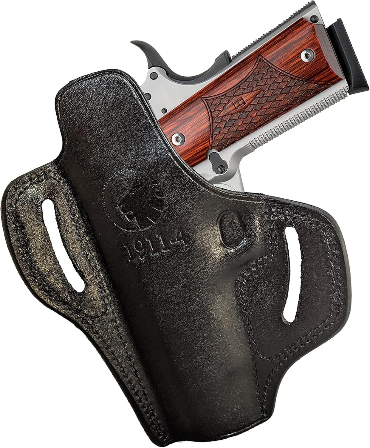 1911 Leather Holster - Right Hand OWB, Fits 1911 Models with 4" and 4.25" Barrels