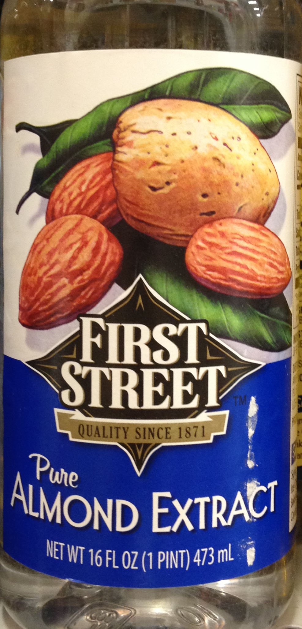 16oz Pure Almond Extract by First Street (One Bottle)