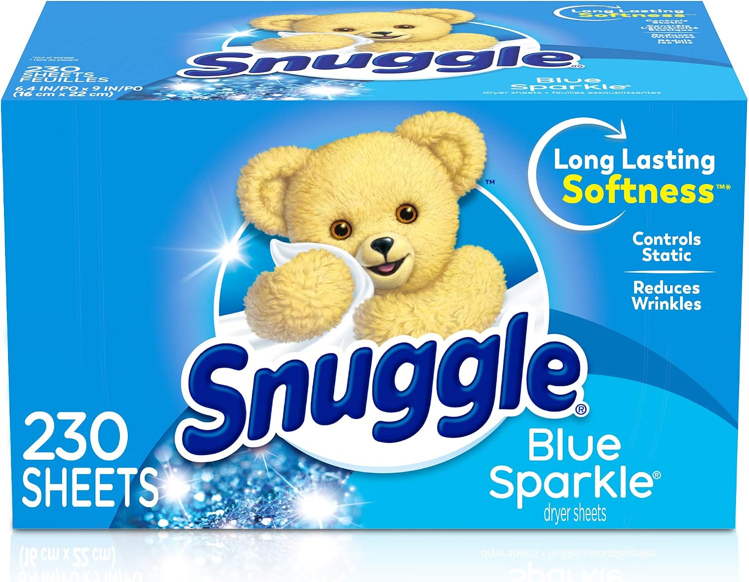 Snuggle Fabric Softener Dryer Sheets, Blue Sparkle, 230 Count