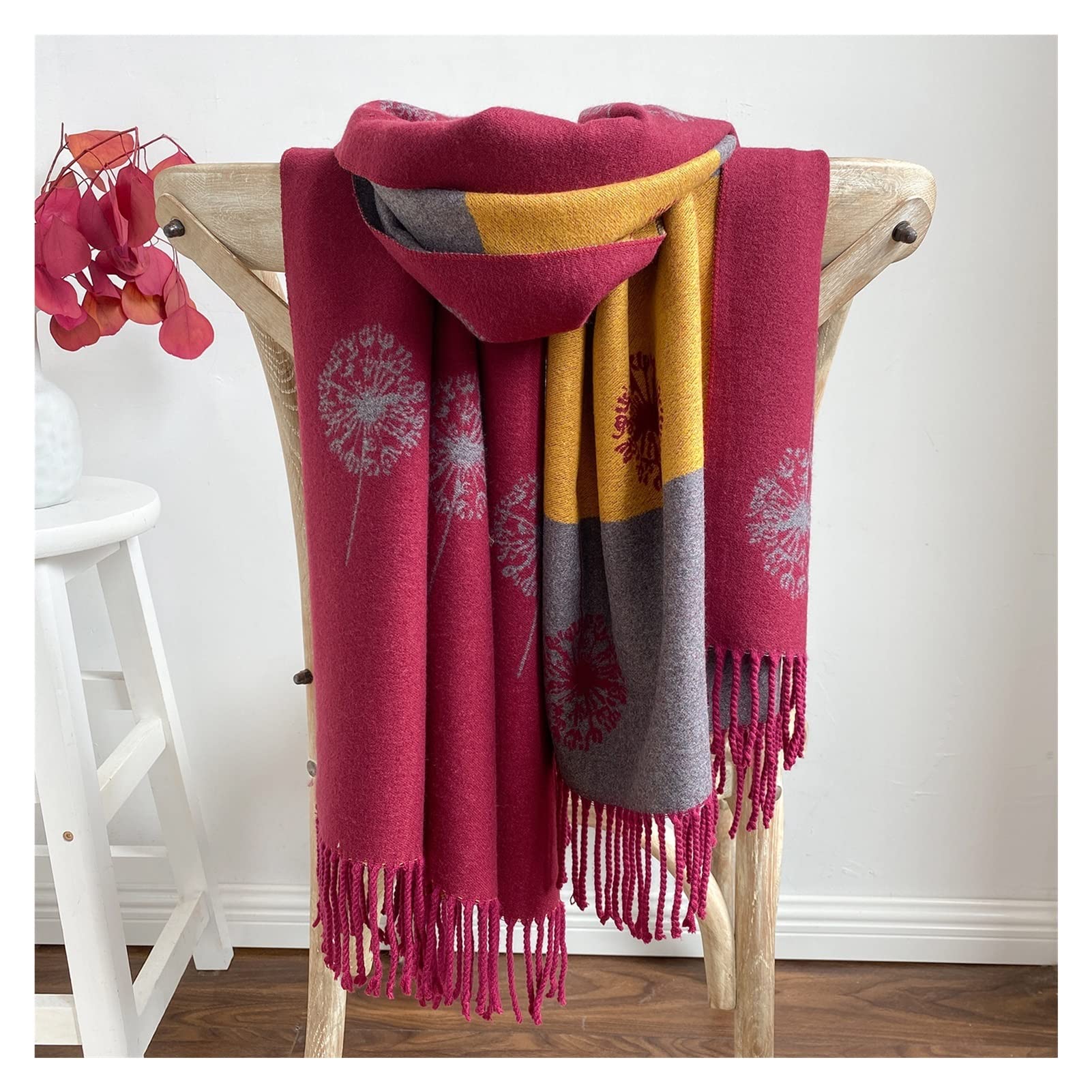 Foulard Donna Luxury Cashmere Sciarpa Inverno Donne Pashmina Scialli Coperta Calda Involucri Involtini Femmina Foulard Bandana Spessa Sciarpe Morbide Hijab Sciarpa Unisex