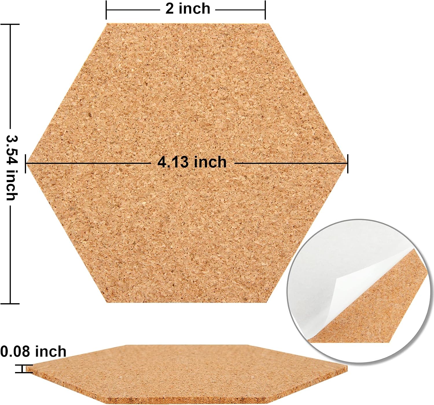 24 Pack Ceramic Tiles for Crafts Coasters with 2 Holder,White Unglazed Ceramic Tiles with Cork Backing Pads, Use with Alcohol Ink or Acrylic Pouring Make Your Own DIY Coasters (Hexagon)
