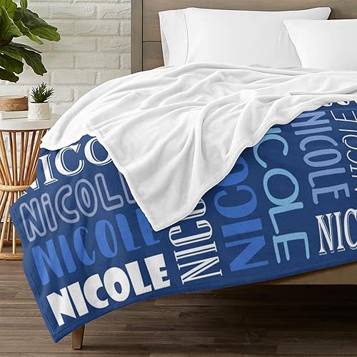 Miniatura 2 de Dr.TOUGH Mantas personalizadas para niños, mantas y mantas personalizadas con nombre para niños y adultos cumpleaños (color 19, 30 x 40 pulgadas)