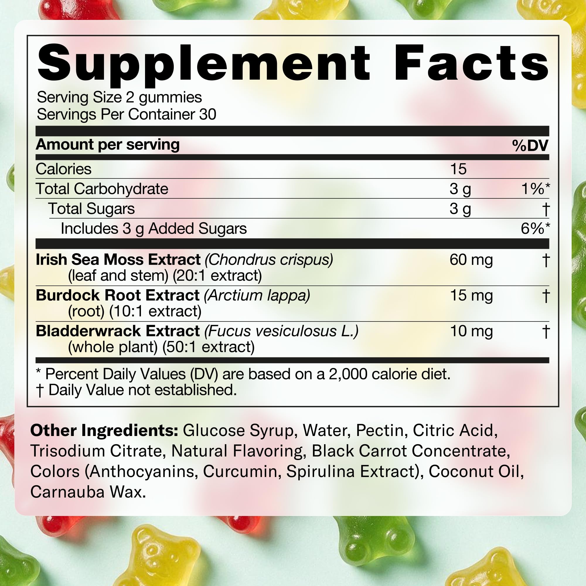 TrueSeaMoss Irish Sea Moss Gummies with Burdock Root & Bladderwrack – Formula for Adults & Kids – 60 Gummies (Packaging May Vary) — Amazon image 10