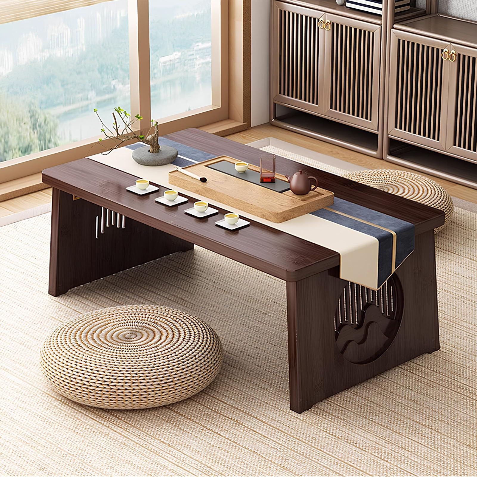 Amazon.com: ZOCWJK Japanese Solid Wood Folding Table for Floor