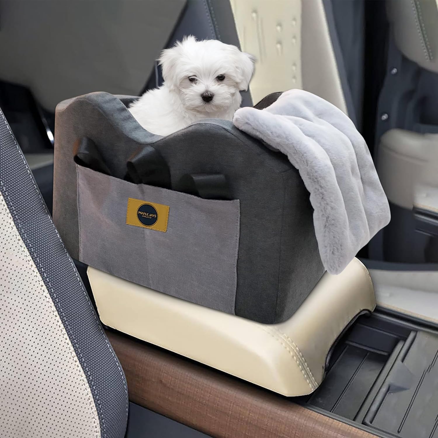 Dog Car Seat for Small Dog Center Console Seat Pet Booster Seat for Car Puppy Car Seat for Small
