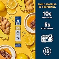 Vista 5 de Bare Bones Mezcla instantánea en polvo de caldo de huesos de limón y jengibre 5g de colágeno 10g de proteína Apto para dieta Keto y Paleo