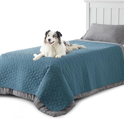 Bedsure Funda de sofá 100 % impermeable para perros, lavable, manta antideslizante impermeable grande para cama, sofá, protector ligero de muebles