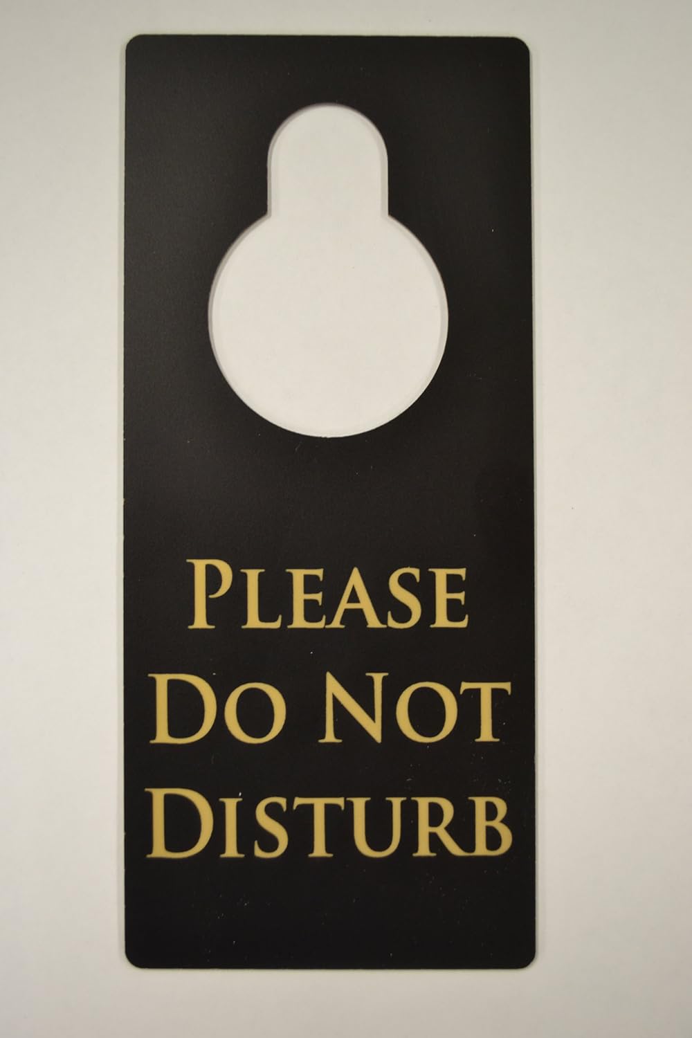 Do Not Disturb Door Sign Black with Gold Text. Great for Office, Home, Traveling, On-Line Meetings