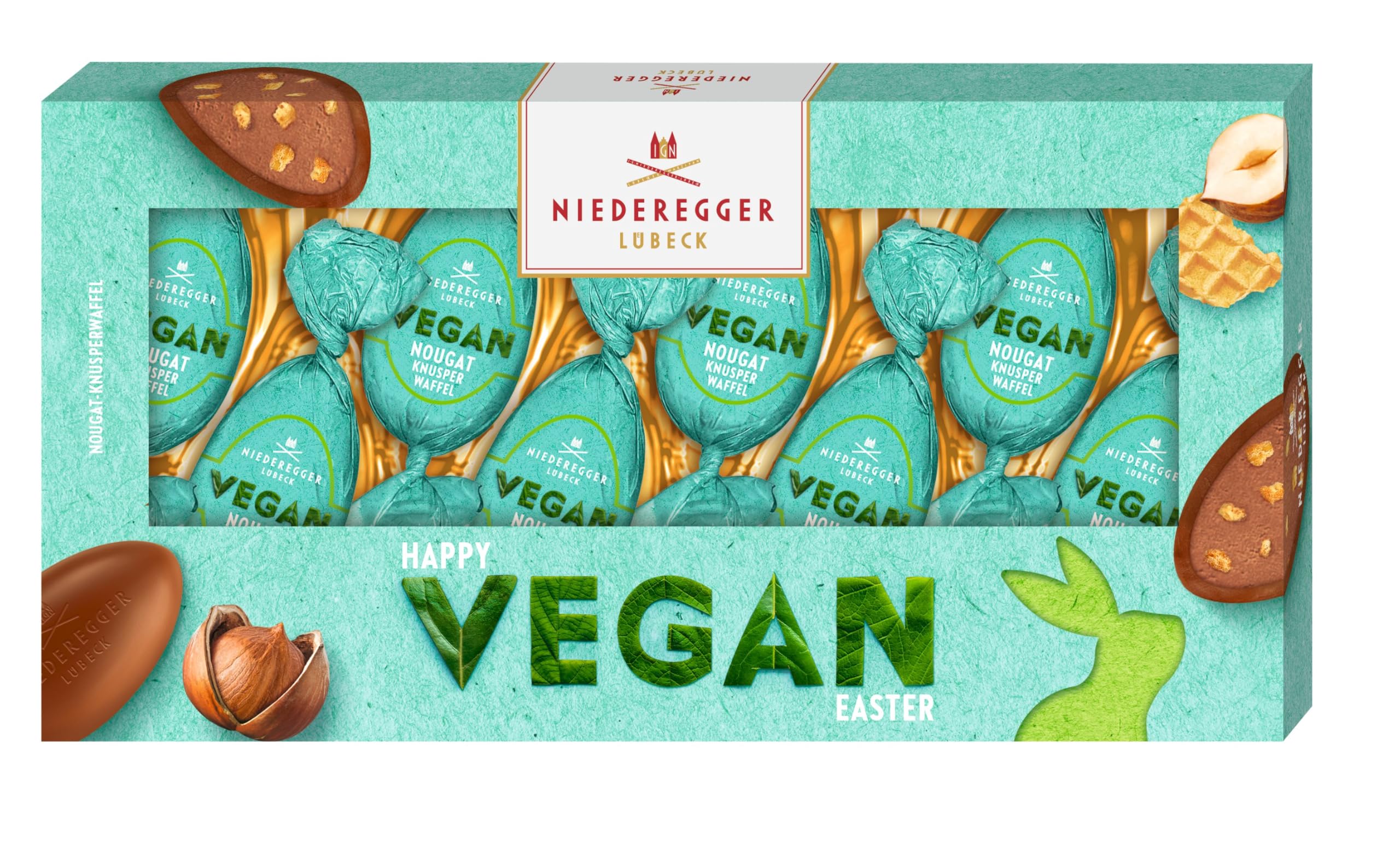 Niederegger Vegan Nougat-Knusperwaffel Eier 100g