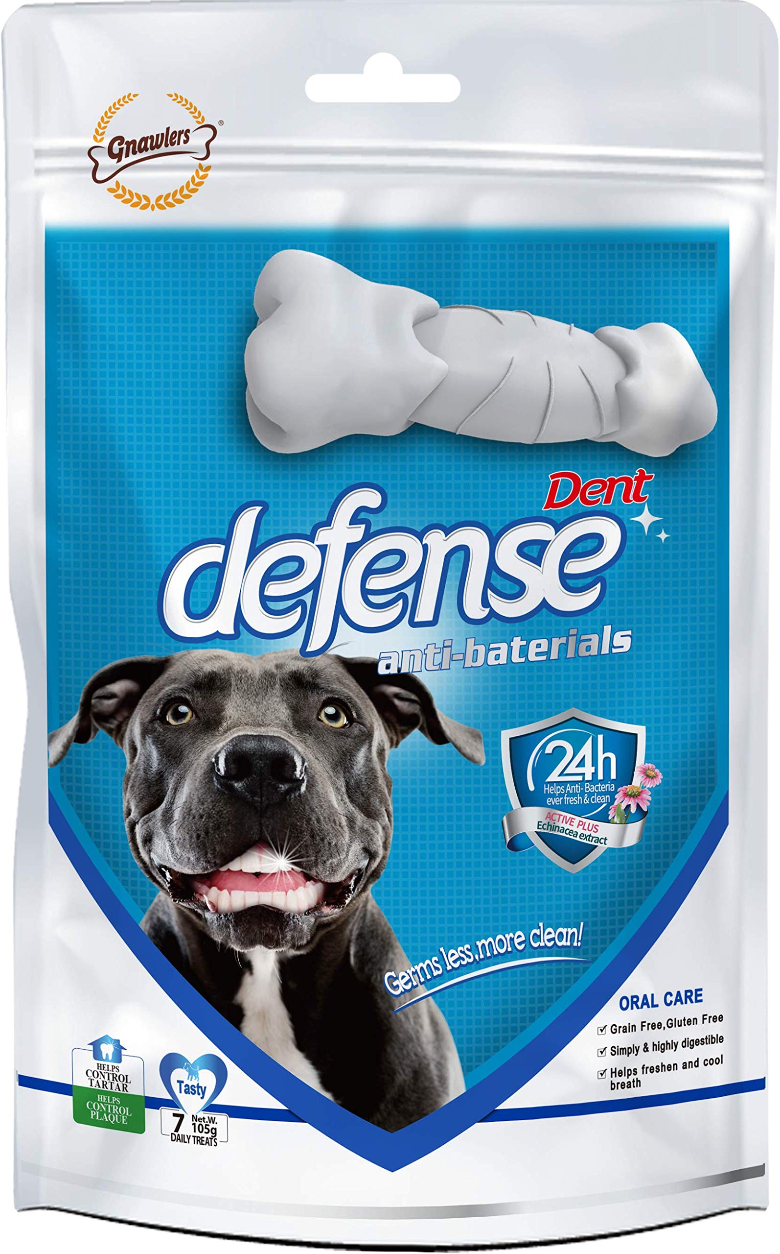 Gnawlers Dog Dent Defense, Premium Dental Dog Treat with 24 Hour Protection, Design for Optimal Cleaning, Helps Control Tartar & Plaque, 7in1, 105gm, Pack of 10 Sold by DogsNCats (B08X4RP24Z) Amazon Price History, Amazon Price Tracker