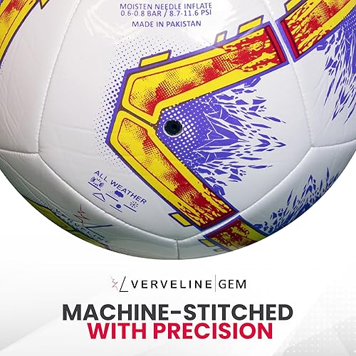 Miniatura 5 de Balón de fútbol tamaño 4 Balones de fútbol juveniles de fútbol  Entrenamiento de fútbol al aire libre e interior Balón de fútbol GEM cosido a