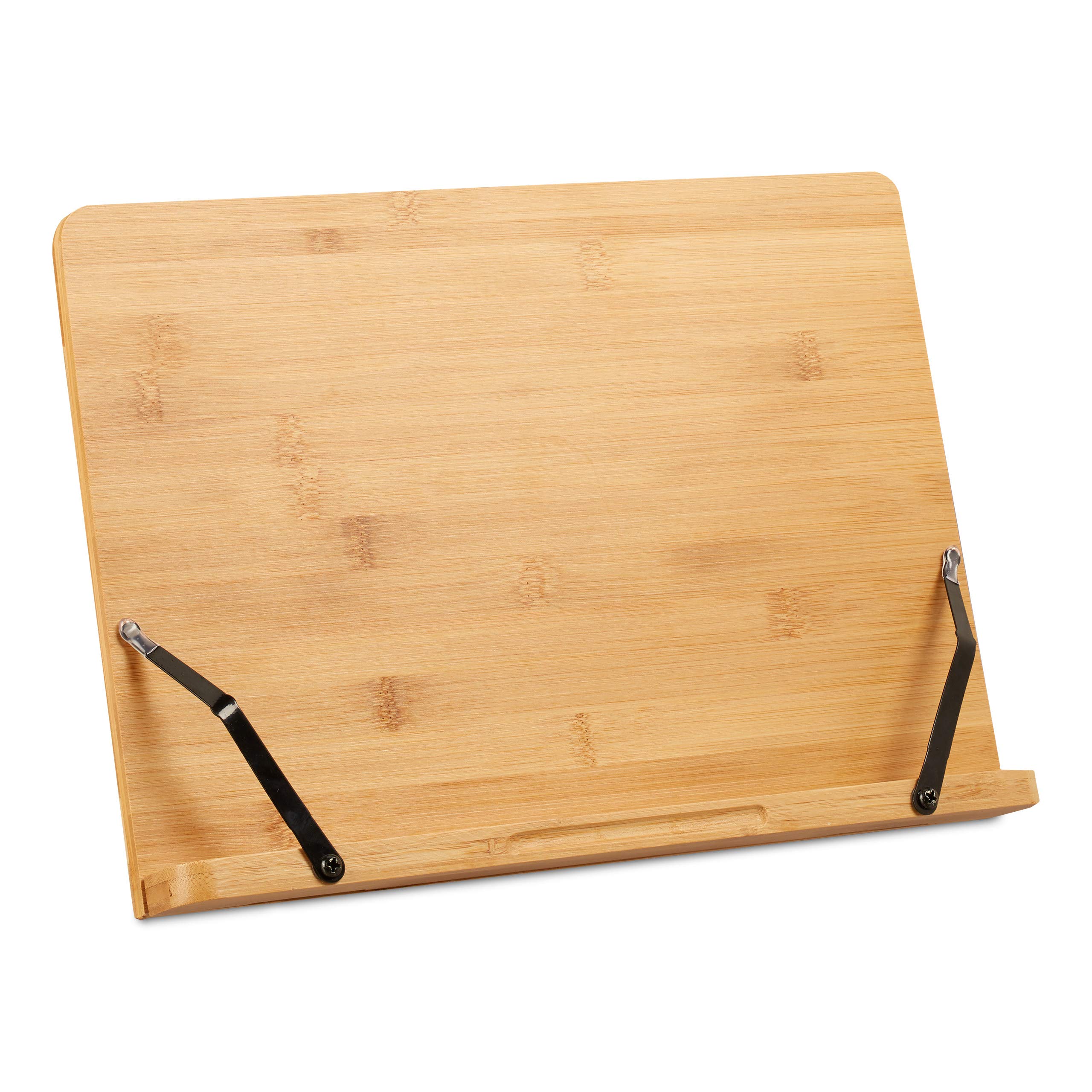 Pupitre de cuisine Relaxdays en bois de bambou premium pour livre et tablette