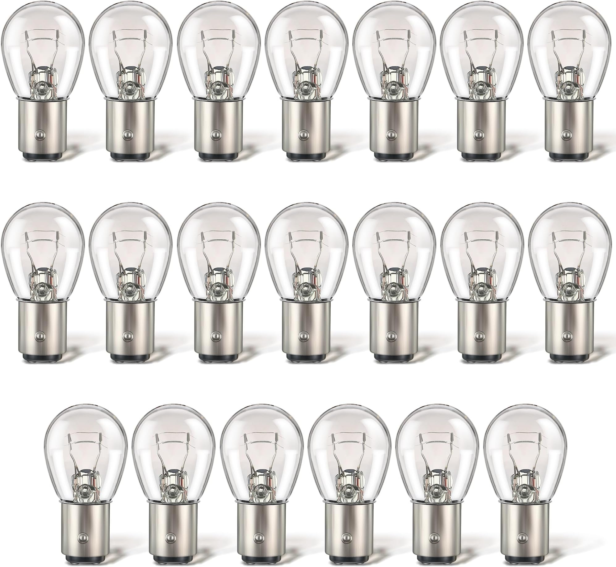 Meonum 20 Pack 1157 Bulbs Light Long Life Replacement 12V 21W/5W Tail Turn Signal Brake Light Bulb Bulk Compatible with 7528 2357 2057 1016 1034 1076 for Marker Tail Running Parking