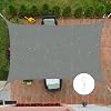 Cekene Sun Shade Sail Waterproof 2x3m Grey Rectangle Garden Sunscreen Awning Canopy with Free Loops 98% UV Block Shade Sail Canopy Outdoor for Deck Lawn Garden Pool
