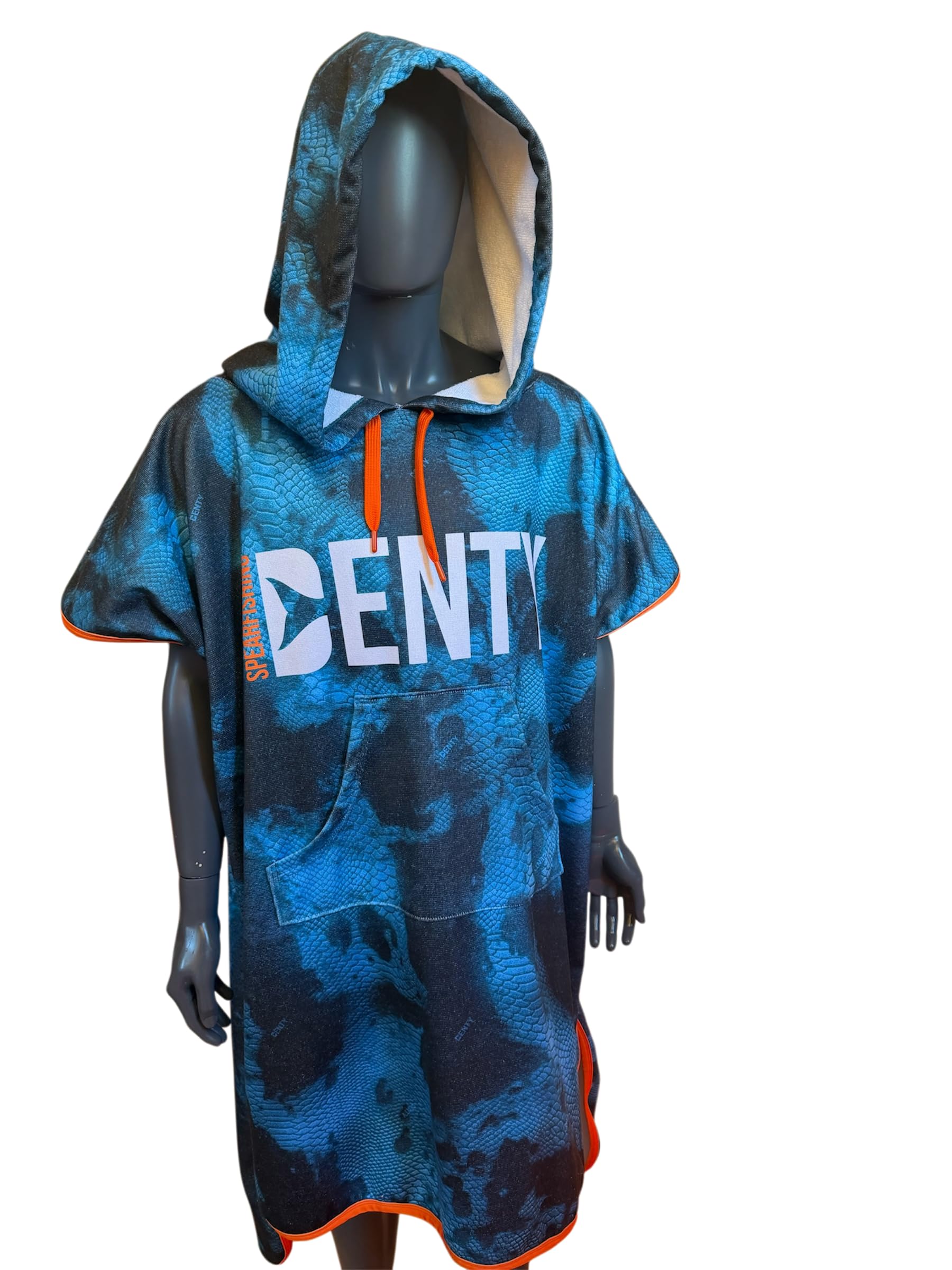 Poncho de Change Chasse Sous-Marine – 50% Coton & 50% Triga Velours – Ultra Absorbant – Ouvertures Latérales Passe-Mains – Séchage Rapide – Adulte Unisexe