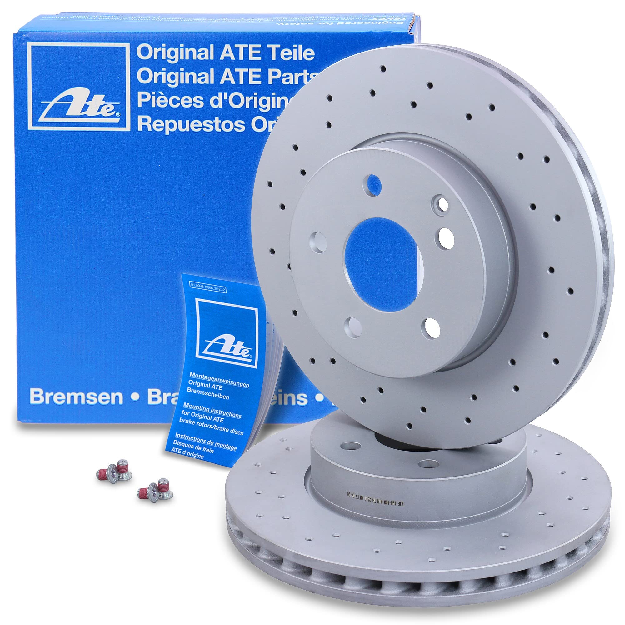 ATE Bremsenset Vorderachse inkl. Bremsscheiben vorne Ø 295 mm gelocht | Kompatibel mit: MERCEDES-BENZ C-CLASS, C-CLASS Coupe, C-CLASS T-Model
