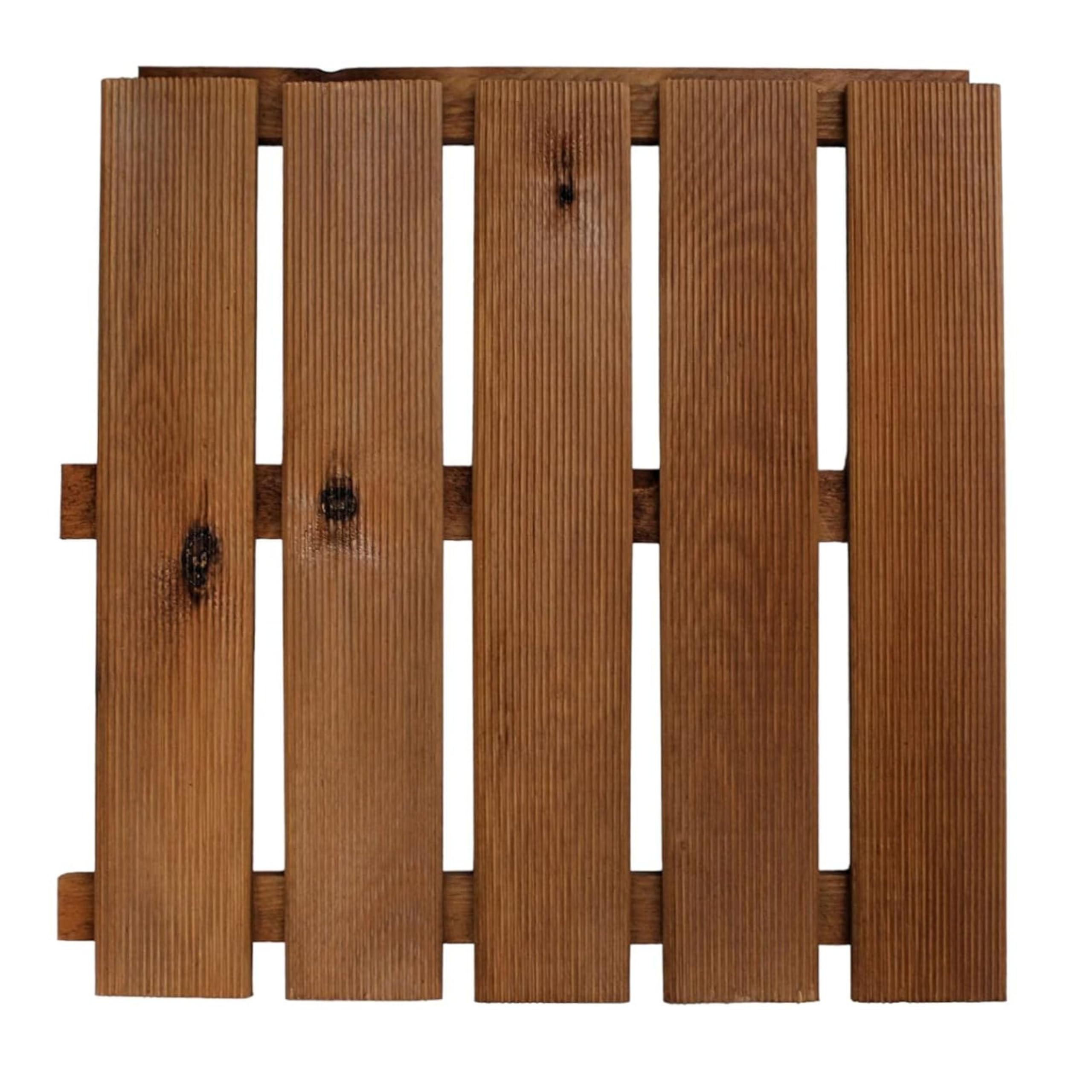 Carrelage de terrasse pin brun kdi 50x50x3.2cm carrelage bois, 4 pièces