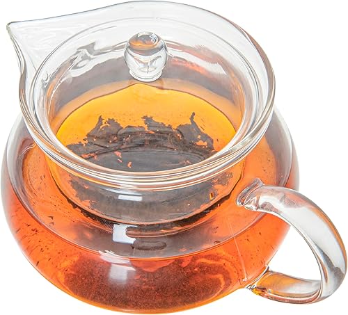 Miniatura 11 de Restaurantware Forma - Tetera de vidrio de 17 onzas, 1 tetera de vidrio de doble pared, no se astilla, reutilizable, de vidrio transparente, doble