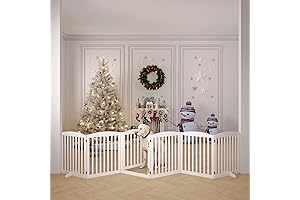 BHG Freestanding Dog Gate with Door: Safe Haven for Your Furry Companion