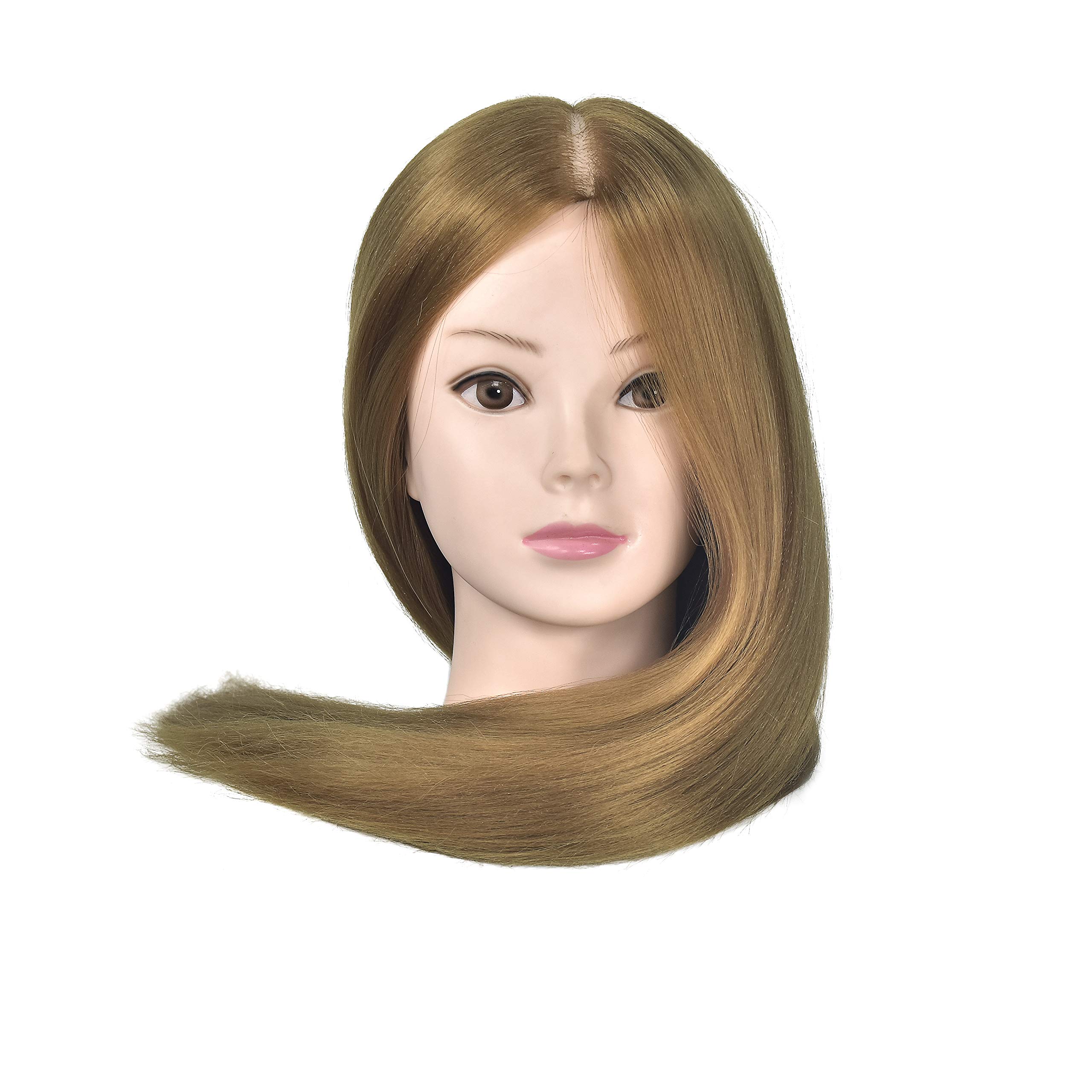 Amazon.co.jp: 26インチ美容マネキンヘッドブラウン人工毛