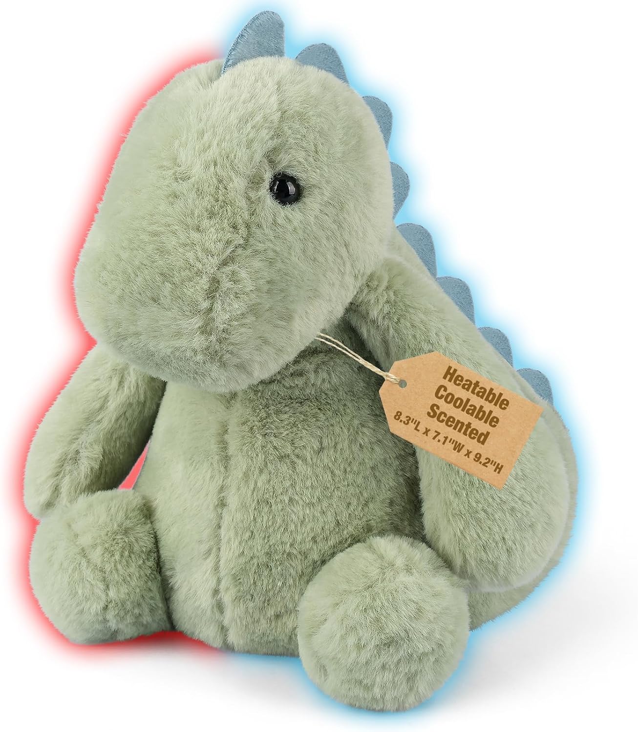 Bobbie & Laxi Coolable & Microwavable Dinosaur Stuffed Animal, Weighted Stuffed Animals Plush for Kids, Women, Girls, Lavender Scent Dinosaur Gifts, Get Well Soon Gift, Heated Plush for Period Cramp