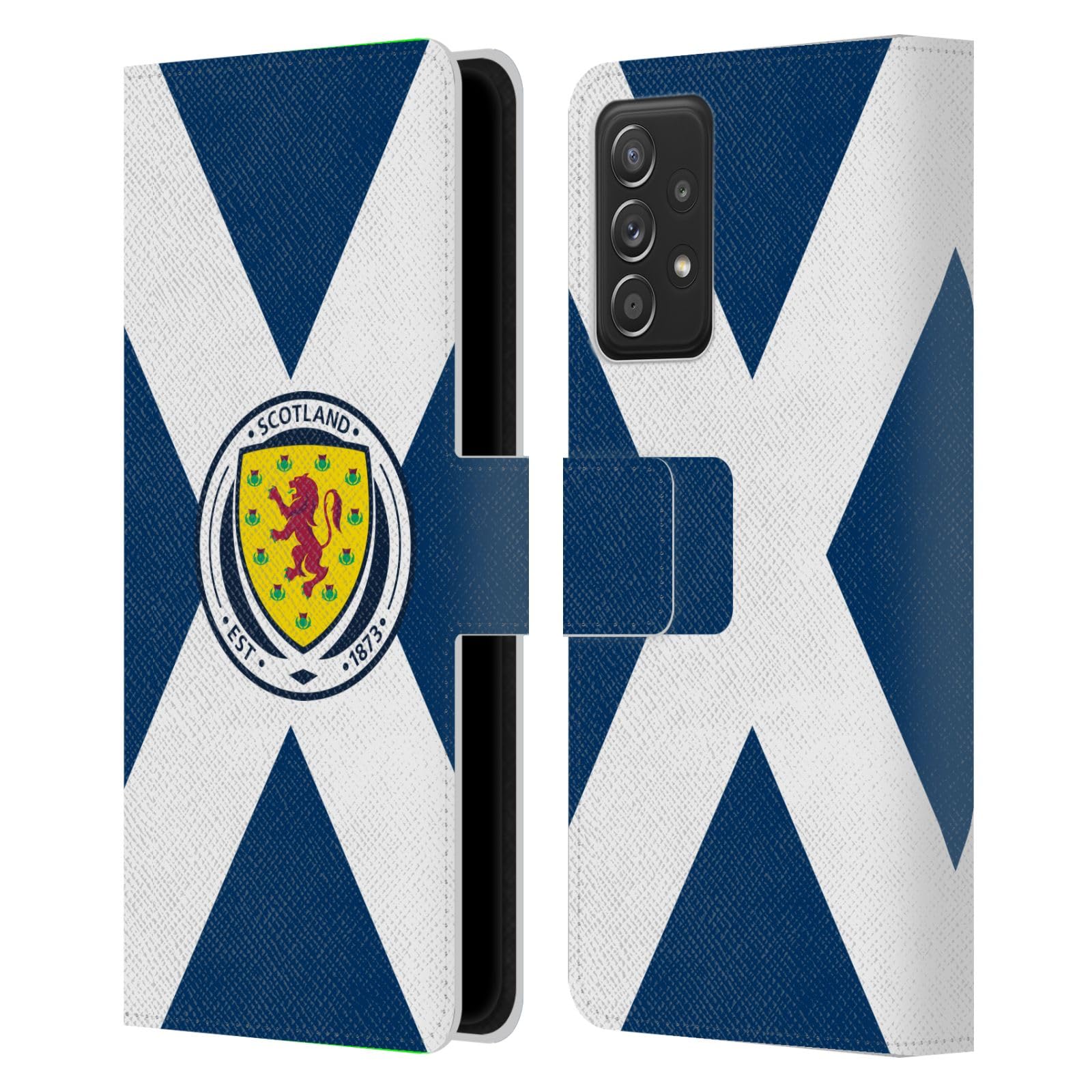 Head Case Designs Officially Licensed Scotland National Football Team Scotland Flag Logo 2 Leather Wallet Case Compatible With Samsung Galaxy A53 5G (2022)