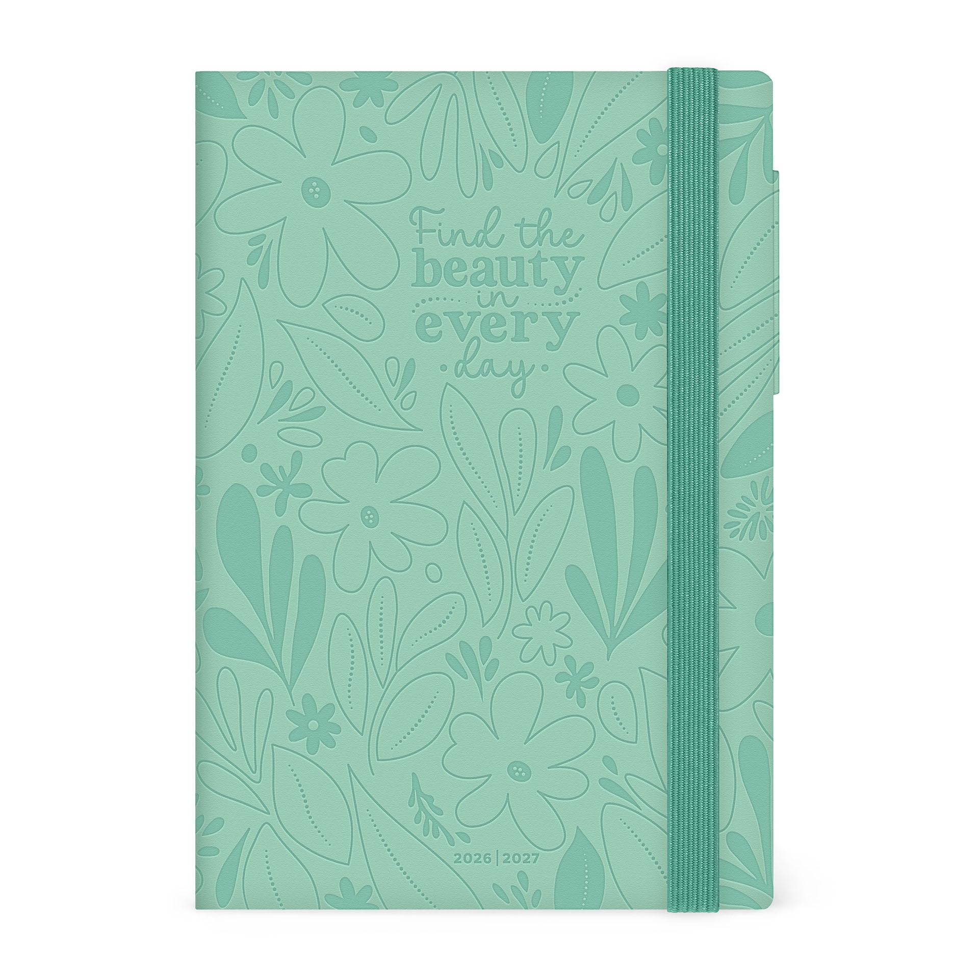 Legami Botanic Garden 2026-2027 Daily Planner 16 Months Medium Diary September 2026 to December 2027 Elastic Closure FSC Certified Paper 12 x 18 cm