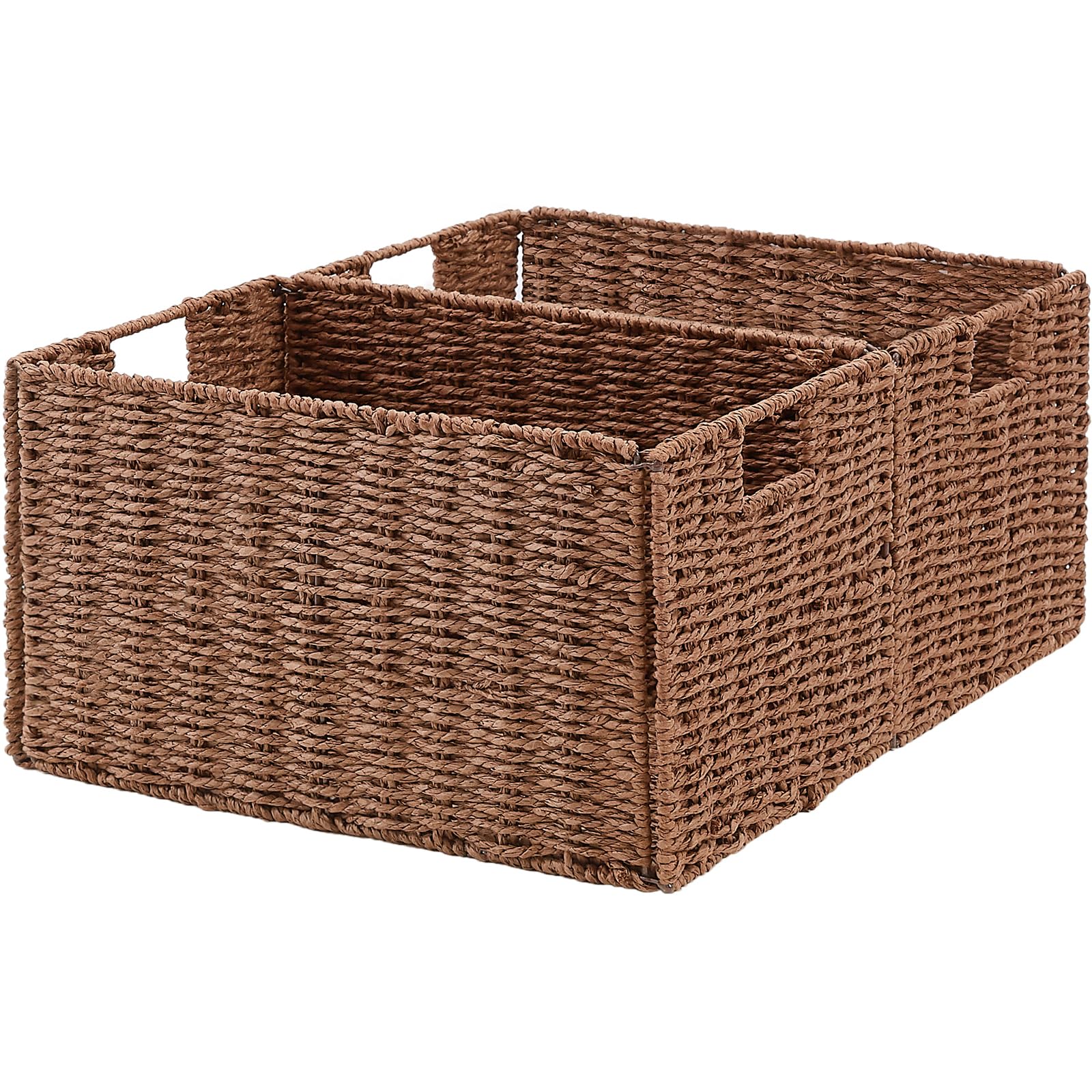 Amazon.com: Vagusicc Wicker Storage Basket, Set of 2 Hand-Woven