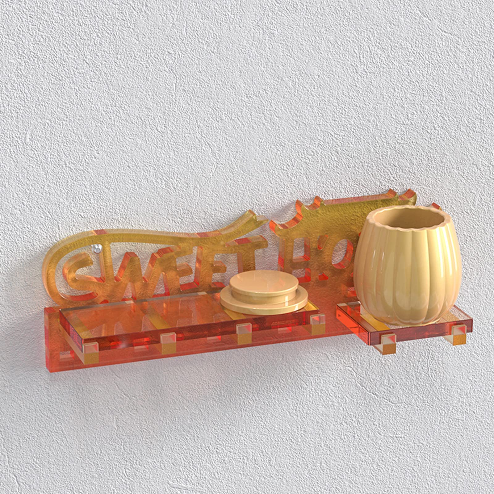Stampi in resina per supporto Word Sign con ganci epossidici per ganci parete porta decorazione casa parola segno