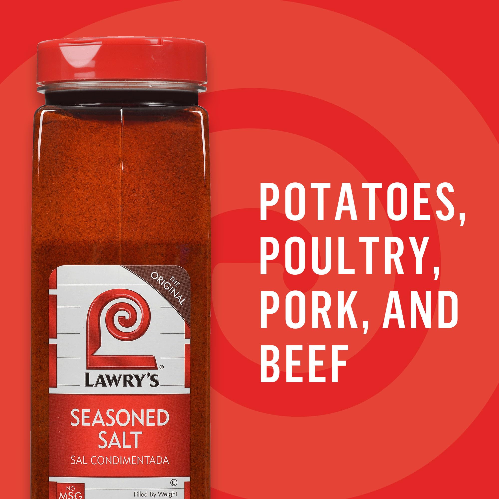 YYST Lawry's Seasoned Salt, 40 oz - One 40 Ounce Container of All-Purpose Seasoned Salt Made with Perfect Blend of Paprika, Celery, Turmeric, Garlic, Salt and Other Spices