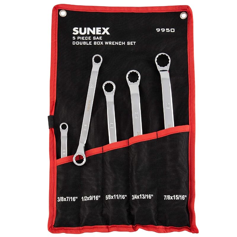 Jogo de Chaves Estrela Duplas Sunex Tools 9950 SAE, 5 Peças, 9,5 x 11,1 mm a 22,2 x 23,8 mm