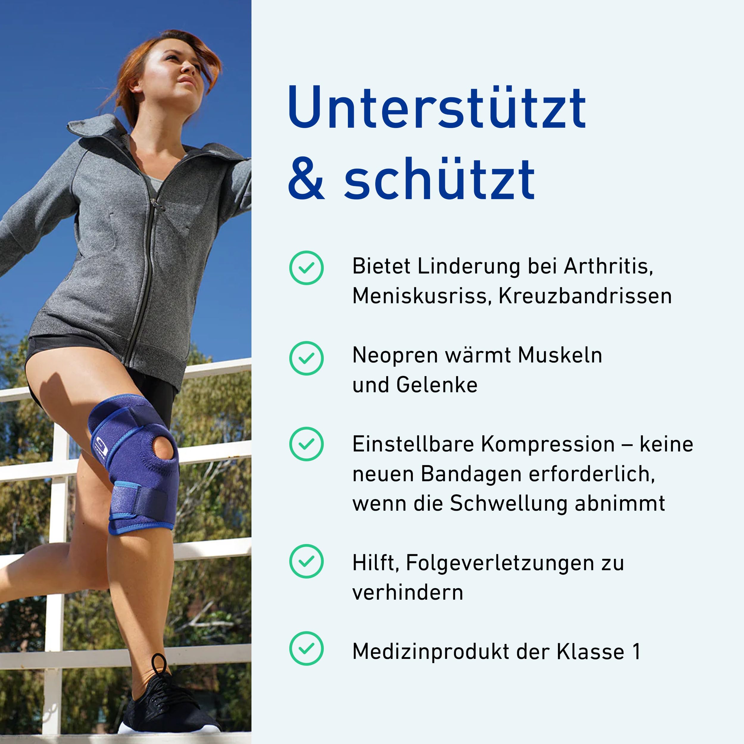 Neo-G Kniebandage, offene Patella - Kniebandage für Knieschmerzen - Arthritis, Linderung von Gelenkschmerzen Meniskusverletzungen, Läuferknie