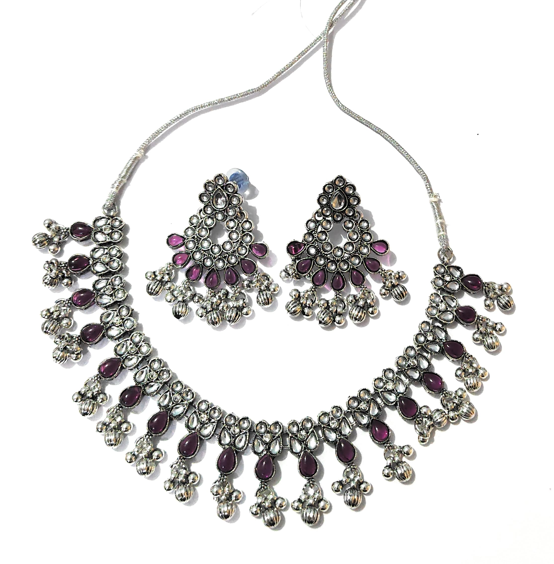See full amazon price history chart for SHARVARI IMITATION JEWELLERY Dark wine color kundan oxidized jewellery set with earrings-pattern 1 SHARVARI IMITATION JEWELLERY Dark wine color kundan oxidized jewellery set with earrings-pattern 1 (B0DH4ZHDB9) Amazon Price History, Amazon Price Tracker