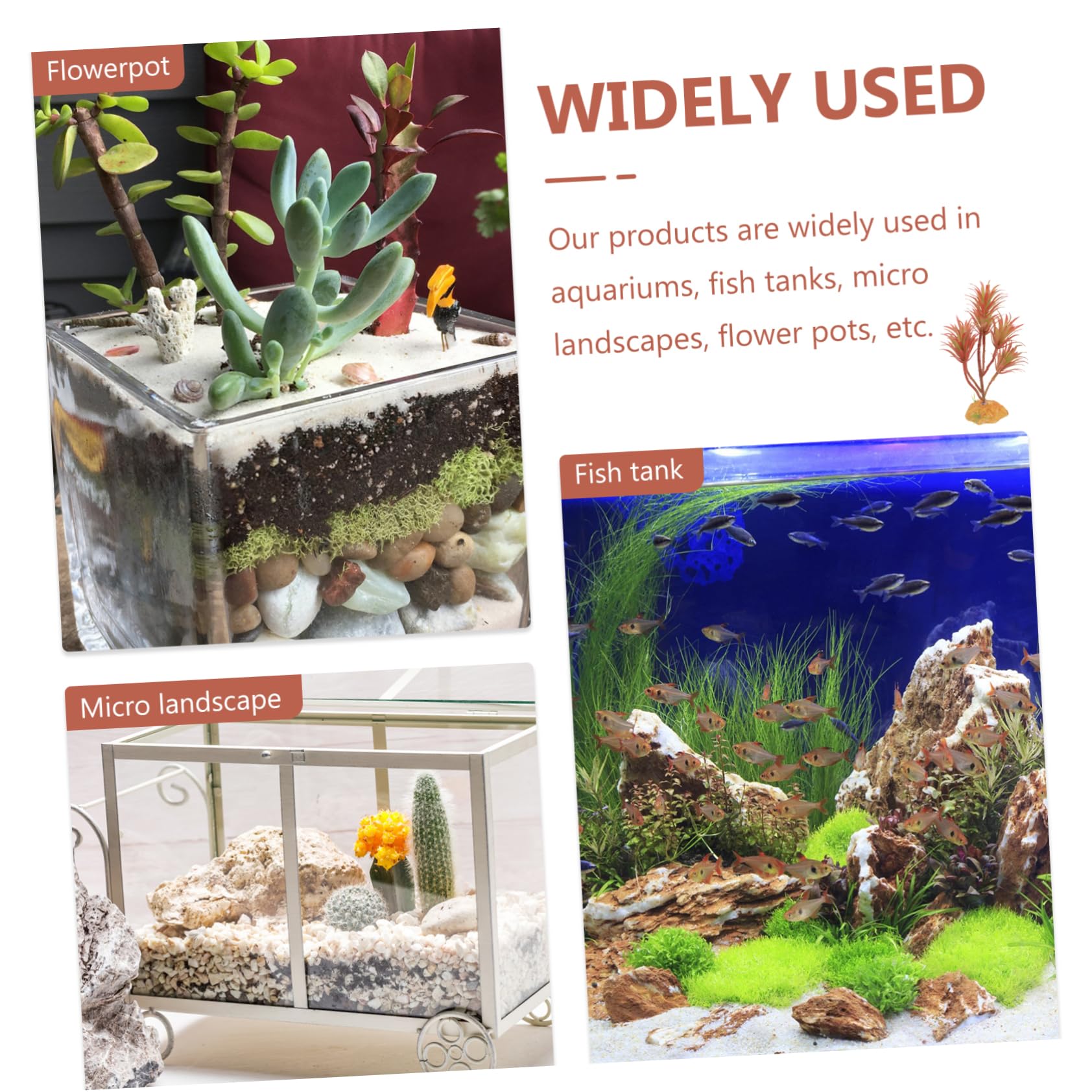 Sosoport 5 Pz Piante verdi e paesaggistiche simulate decorazioni per acquari piante acquatiche artificiali eucalipto pianta artificiale dell'acquario piante d'acquario finte betta pesce