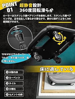 Amazon.co.jp: PROIRON 腹筋ローラー 四輪 アブローラー 腹筋