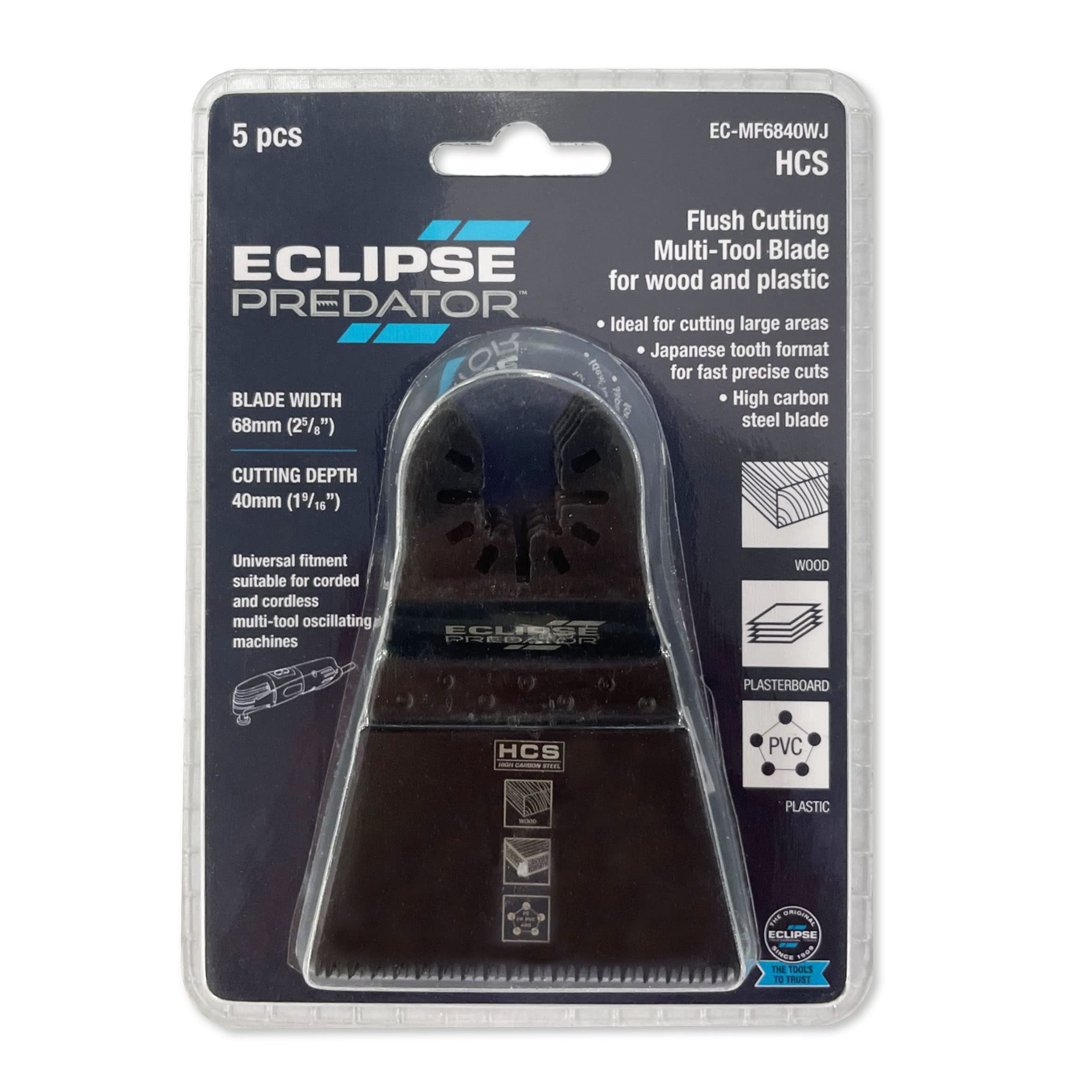 Eclipse Professional Tools EC-MF6840WJ Flush Cutting Multi-Tool Blade for Wood and Plastic, 68 mm - Image 2