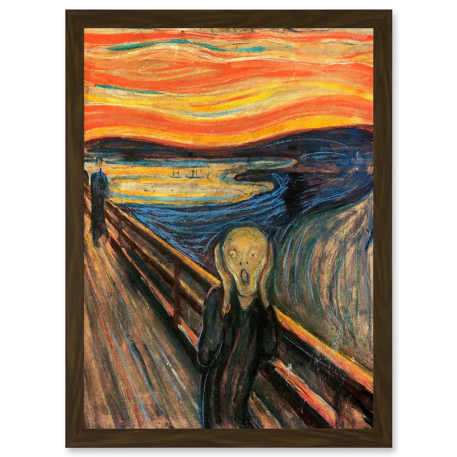 Artery8 Edvard Munch The Scream Classic Old Master Fear A4 Artwork Framed Wall Art Print
