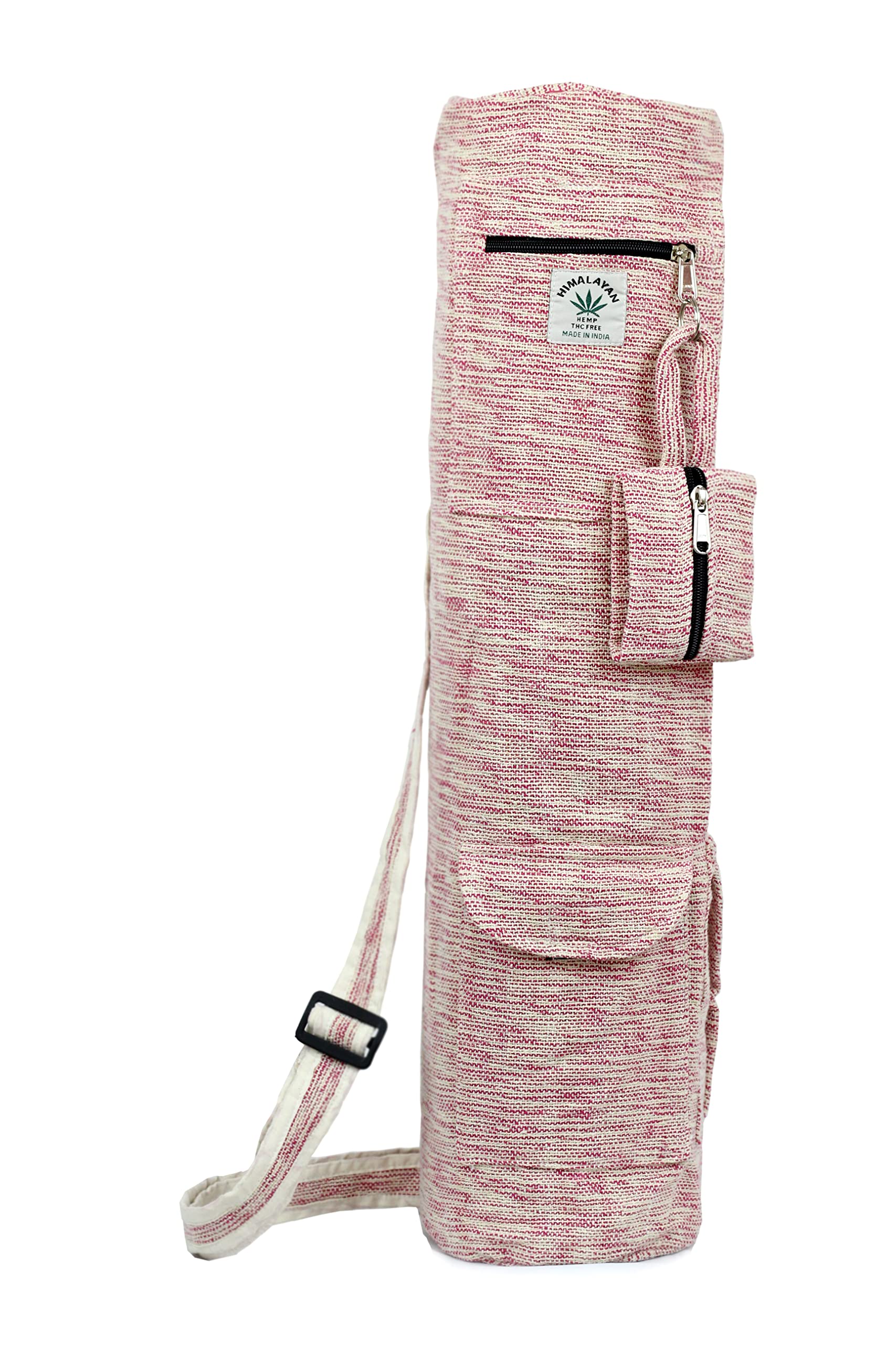 Hemp Yoga Mat Bag Yoga Mat Carrier Full-Zip Eco Friendly Exercise Yoga Mat Carry Bag with Storage Pockets