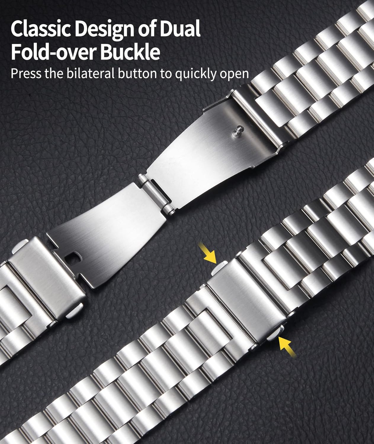 BINLUN Compatible with Apple Watch Band 49mm 46mm 45mm 44mm 42mm 41mm 40mm 38mm Stainless Steel Metal Watch Strap with TPU Watch Case Compatible with iWatch Series Ultra/11/10/9/8/7/SE2/SE/6/5/4/3/2/1