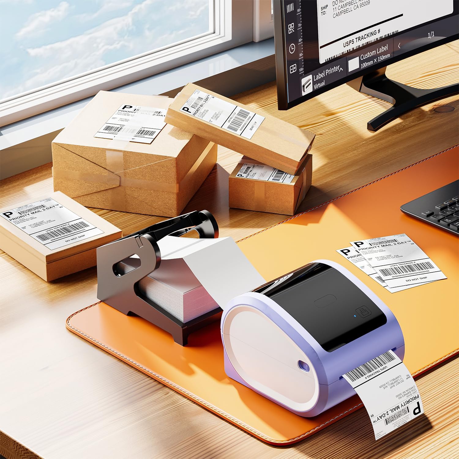 Itari 4x6 Thermal Labels being printed from a thermal printer