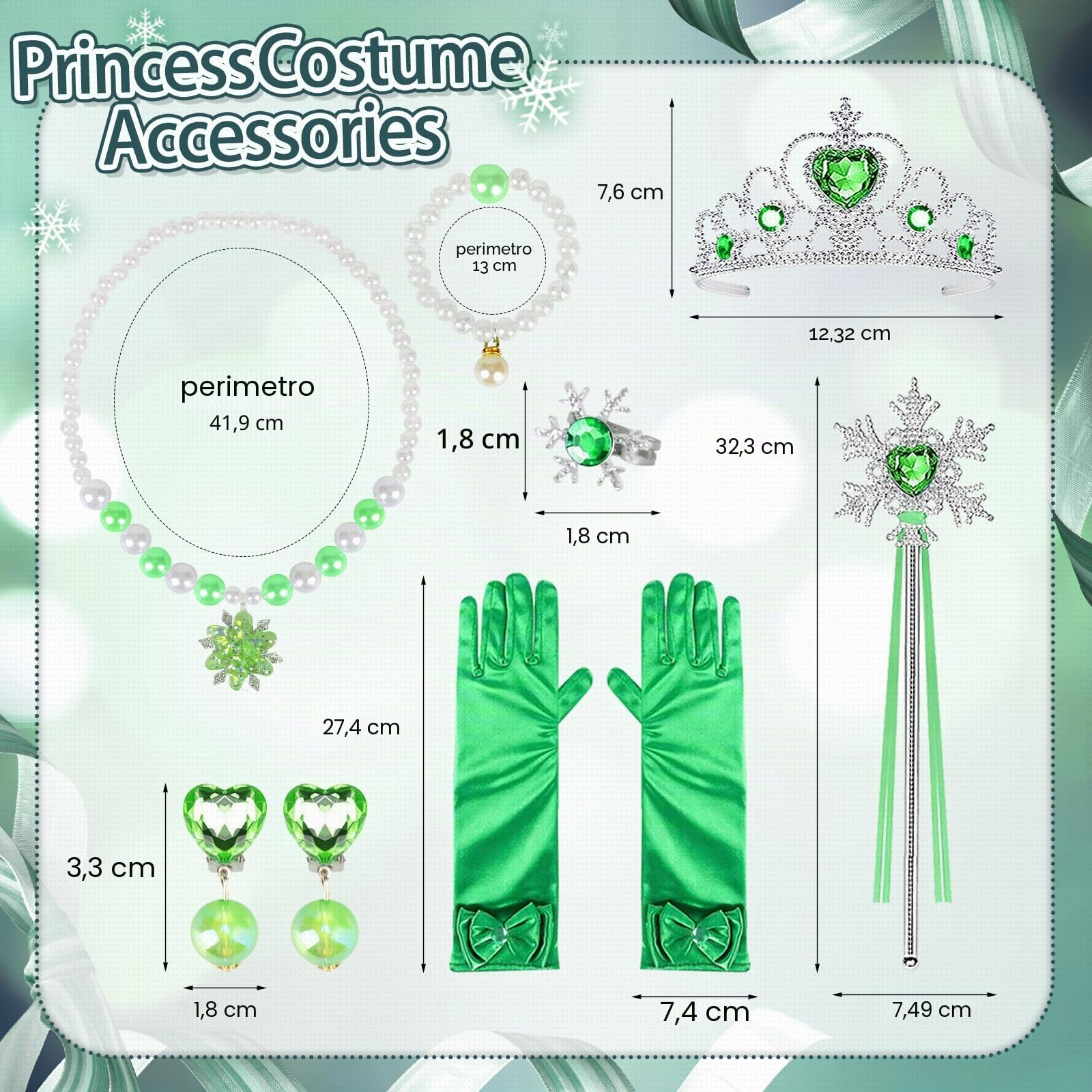 TOLOYE Costume Anna per Ragazza, Anna Vestito Principessa con Mantello, Elsa Vestito Set per Bambini, Anna Costume Princess Vestito per Ragazze Festa di compleanno Carnevale Cosplay