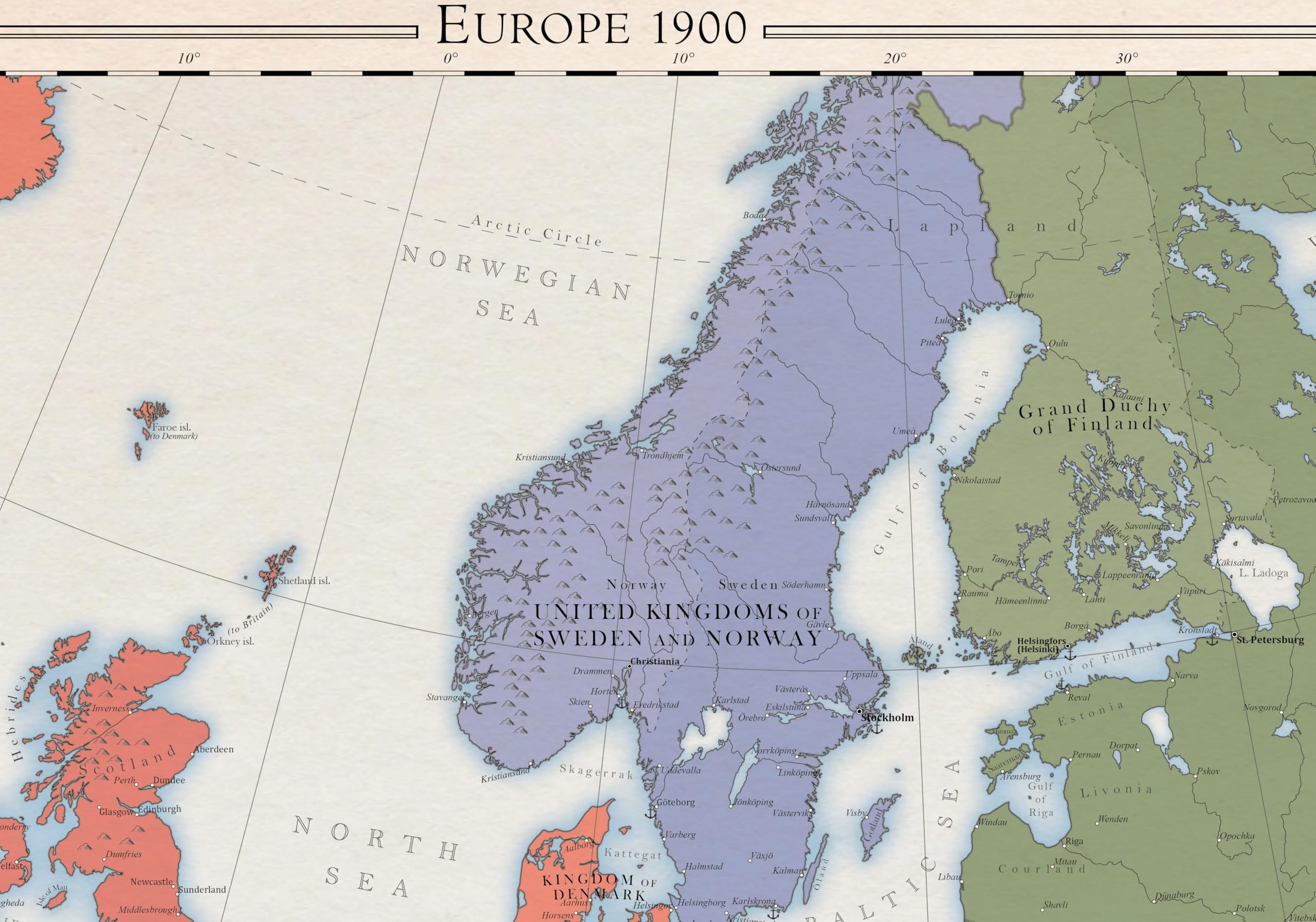 Europa 1900, Mapa Histórico (100x70cm)